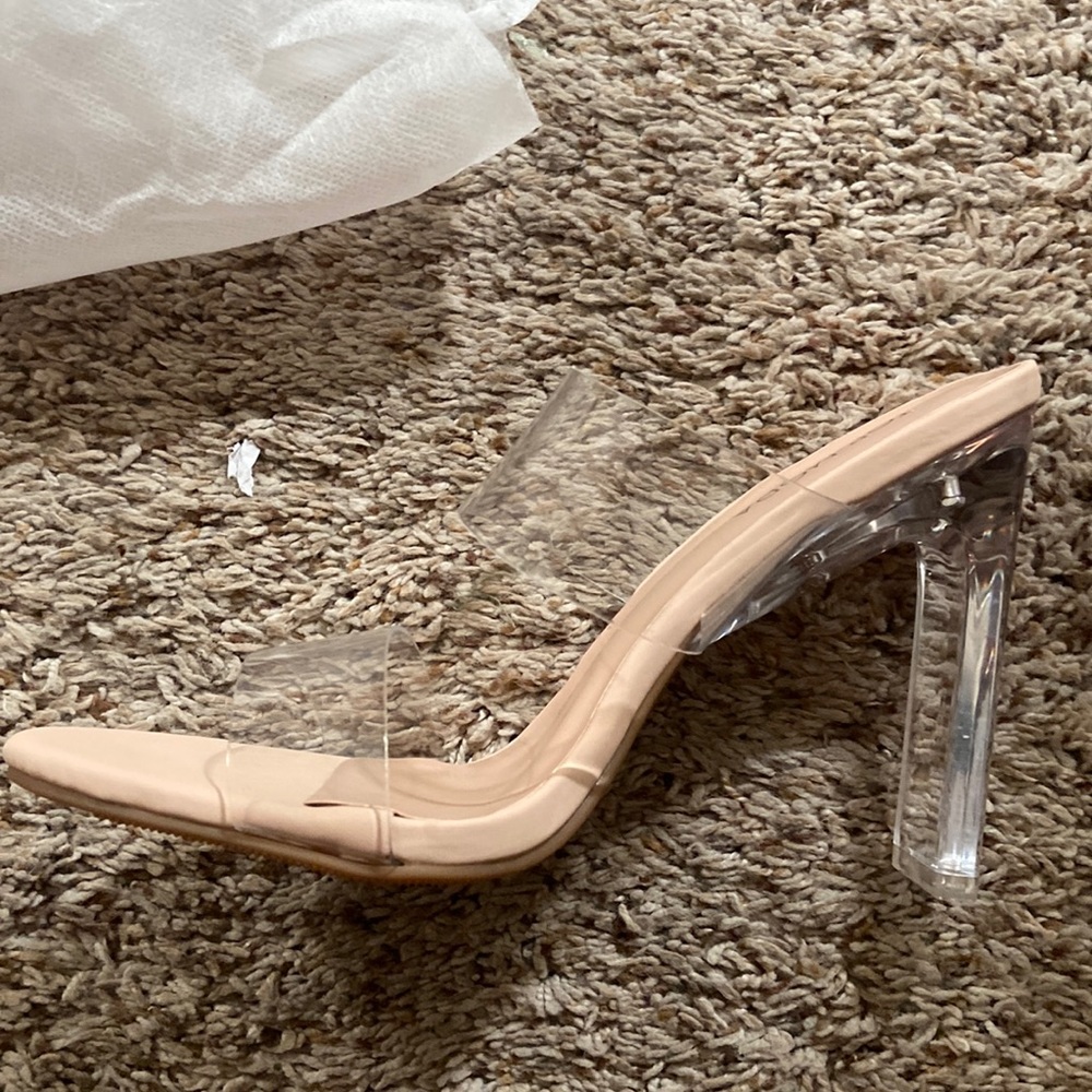 BRAND NEW clear heel